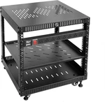 9u Mobile Network Rack With Power Strip & Shelf For 19" Equipment. Fixed Price $335.99.