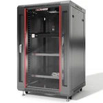 18u Server Rack 24-inch Deep Network Cabinet With Fan-casters-shelves-powerbar. Fixed Price $389.99.