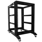15u 4 Post Open Frame 19" Server Steel Rack 24" Deep With Supporting Rails. Fixed Price $188.99.